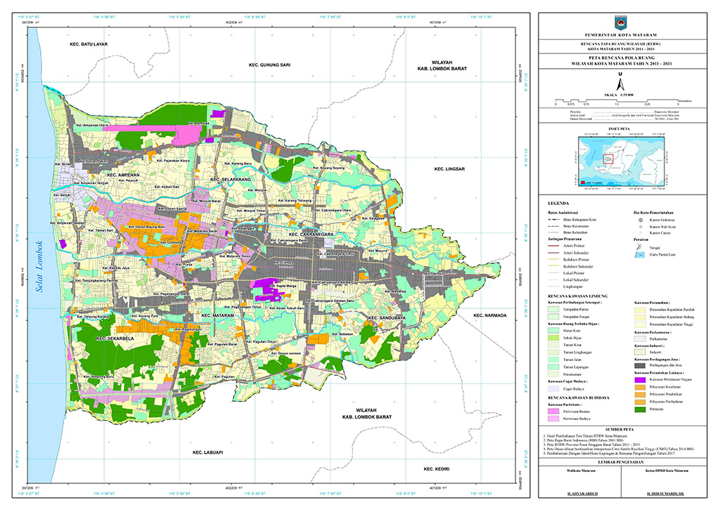 Rencana Tata Ruang RTRW Wilayah Kota Mataram - Detail